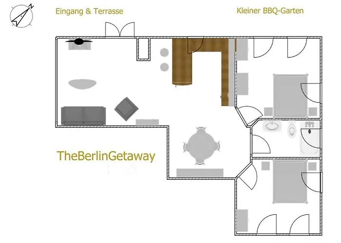 Apartman The Getaway / 80qm In Berlin's Historic Diplomatic Quarter *